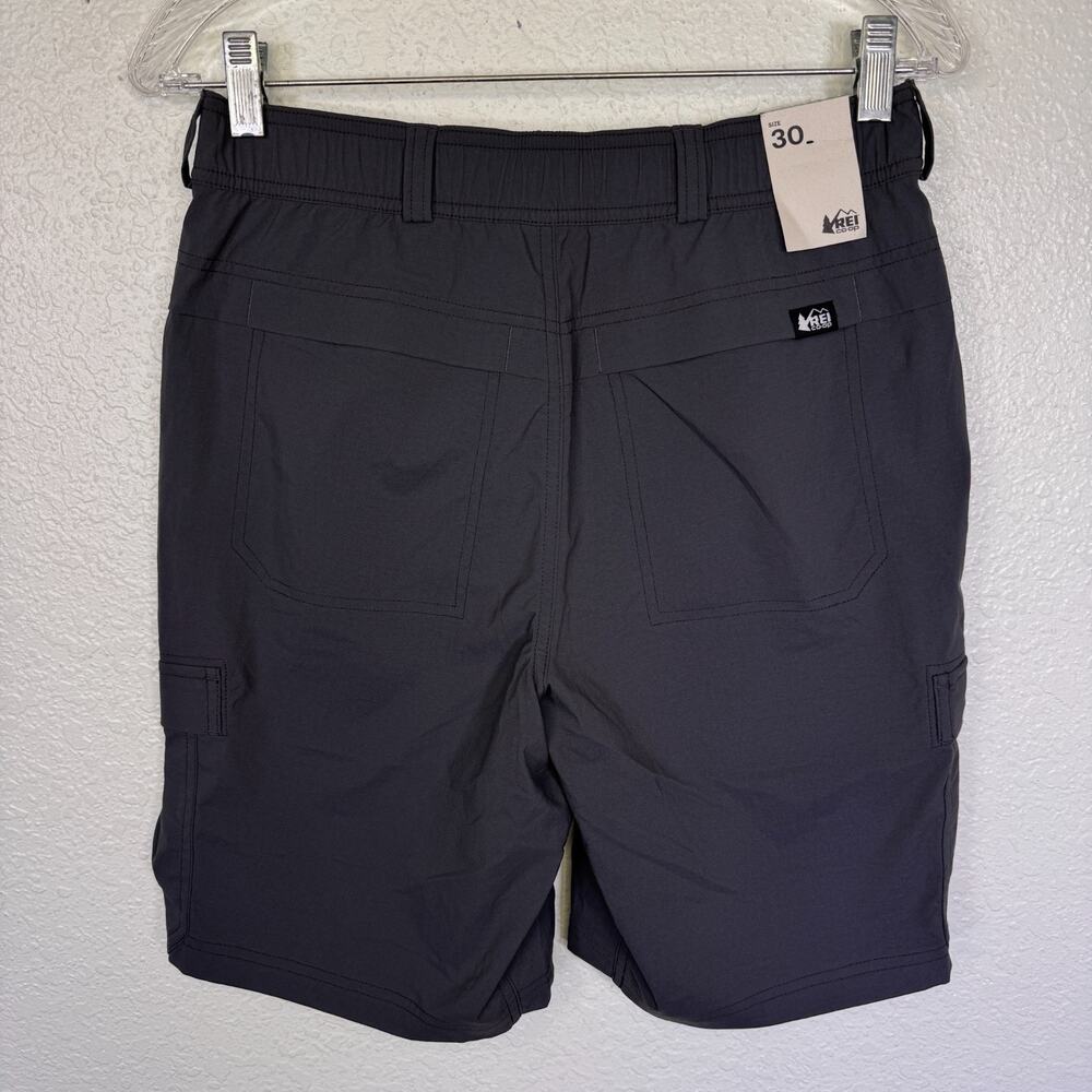 REI Sahara Cargo Shorts Mens 30 Hiking Camp Hike Trails UPF 50 Outdoor Grey NEW - Picture 2 of 11